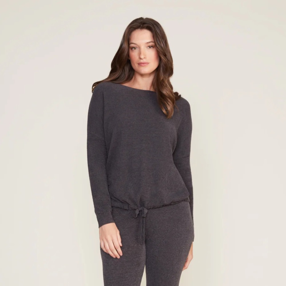 EUC Barefoot Dreams CozyChic Ultra Lite Slouchy Pullover
